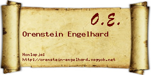 Orenstein Engelhard névjegykártya
